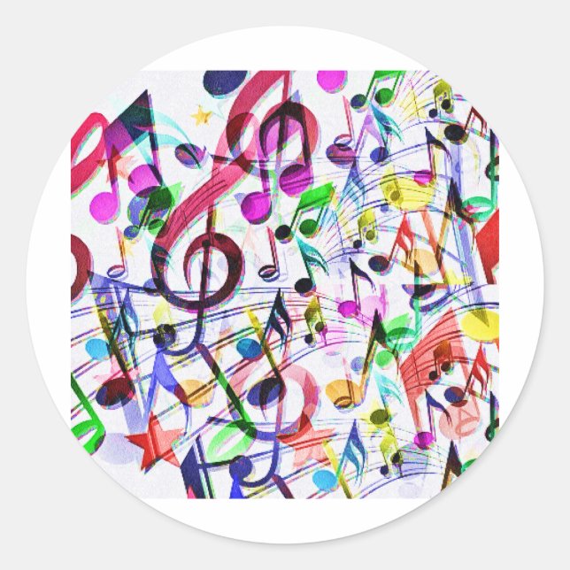 Music Apprecition_ Classic Round Sticker (Front)