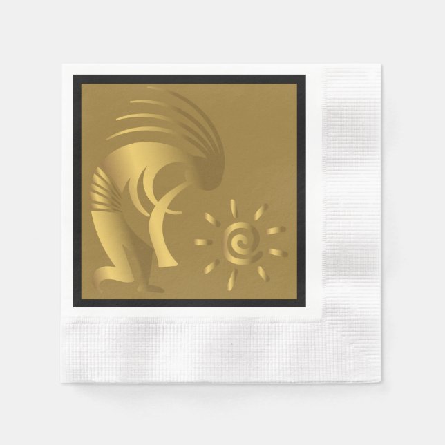 Music Arizona Gold Kokopelli  Napkins (Front)