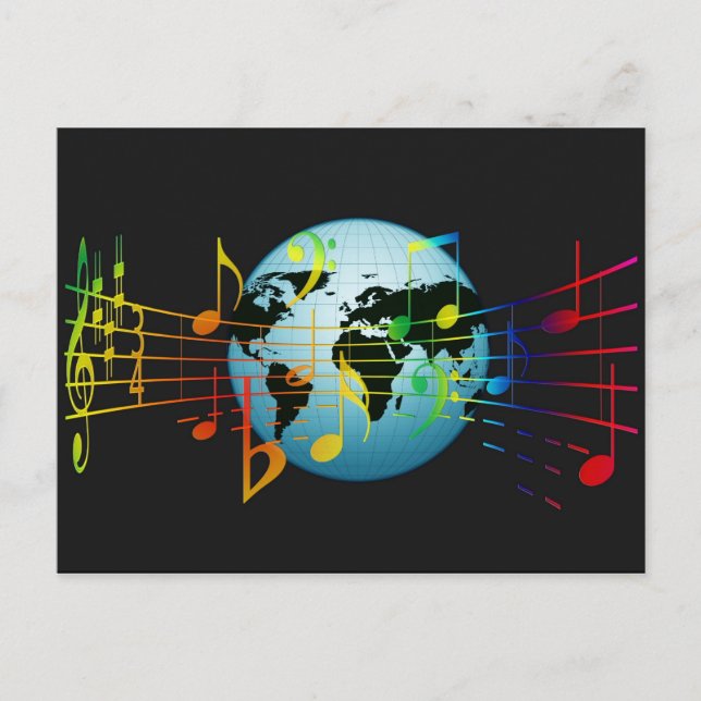 Music Around the World Postcard (Front)