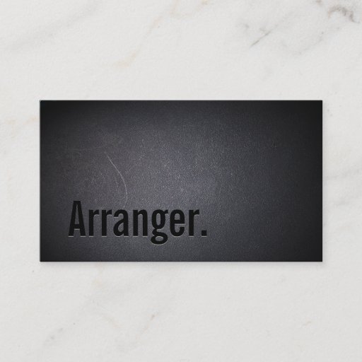 Customizable Cool Black Out Music Arranger Business Card