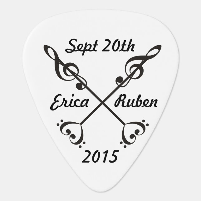 Music Arrow Crossing Guitar Pick (Front)