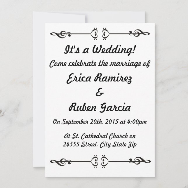 Music Arrow Invitation (Front)