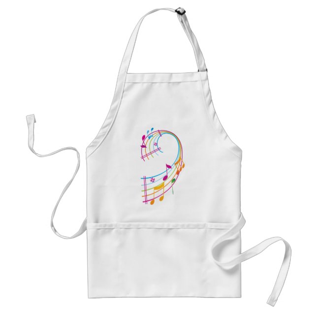 Music Art Adult Apron (Front)