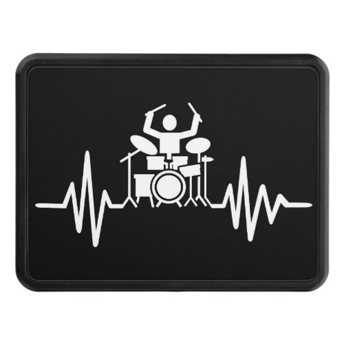 Music Art Drummer Heartbeat Hitch Cover