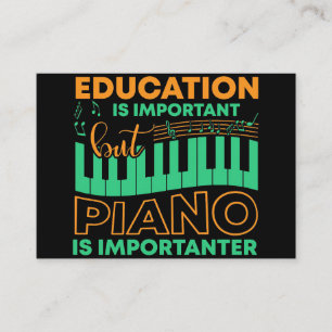Music Art Education And Piano Business Card