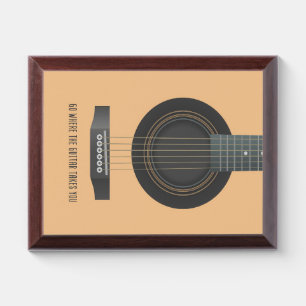 Music Art Go Where The Guitar Takes You Award Plaque