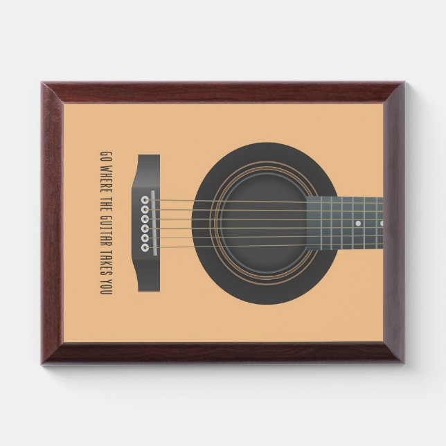 Music Art Go Where The Guitar Takes You Award Plaque (Horizontal)