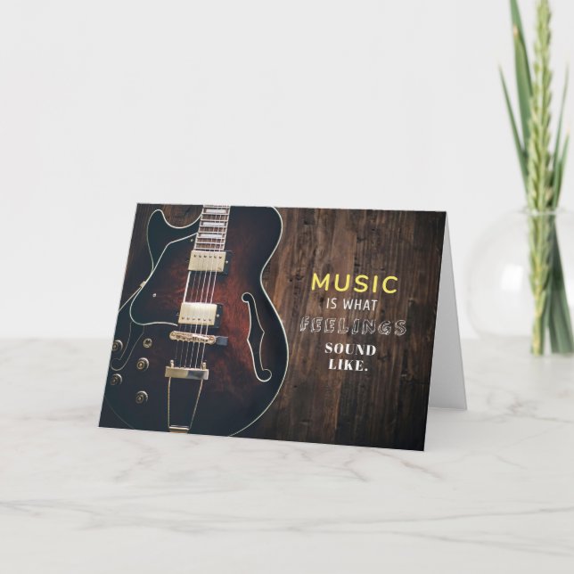 Music Art Music Are Feeling Card (Front)