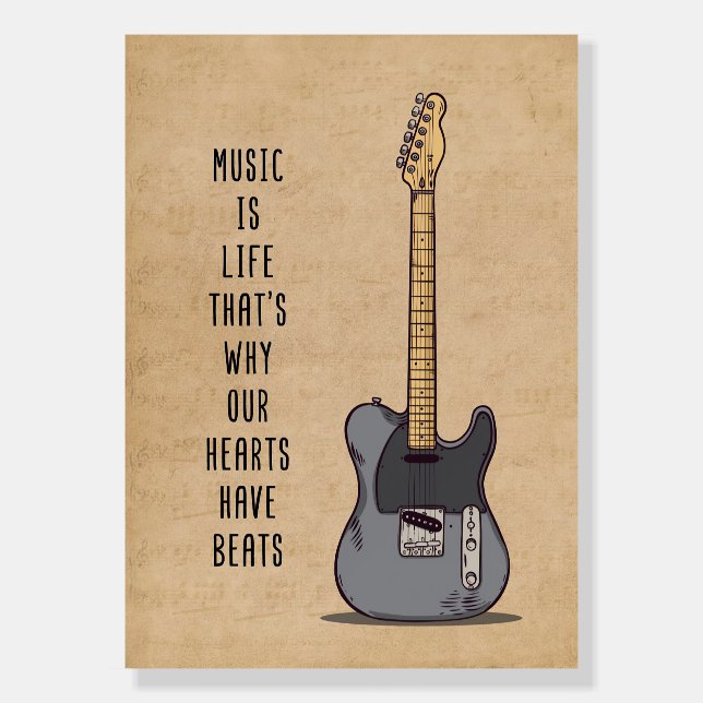 Music Art Music Is Life Foam Board (Front)