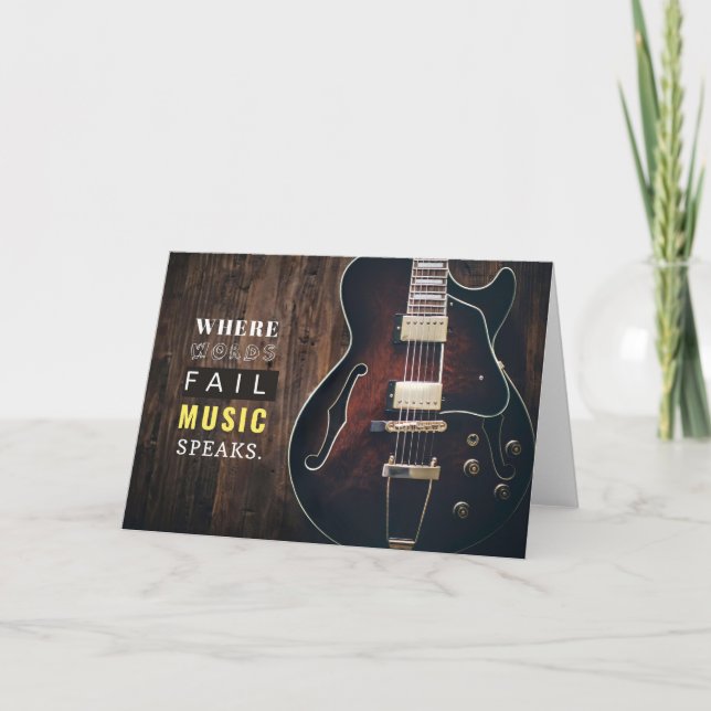 Music Art Music Speaks Card (Front)