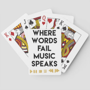 Music Art Music Speaks Poker Cards