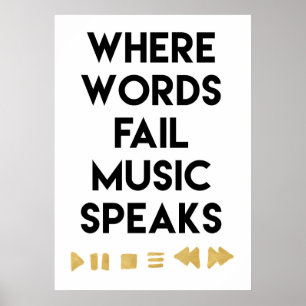 Music Art Music Speaks Poster
