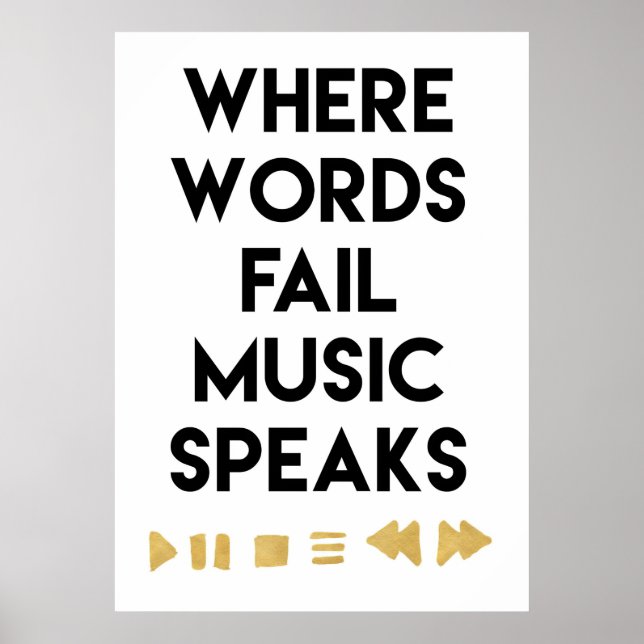 Music Art Music Speaks Poster (Front)