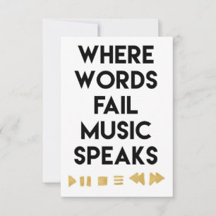 Music Art Music Speaks Thank You Card