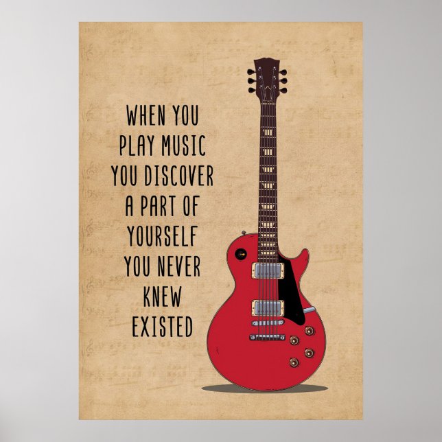Music Art When You Play Music Poster (Front)