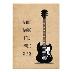Music Art Where Words Fall Music Speaks Photo Print
