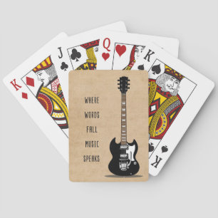 Music Art Where Words Fall Music Speaks Poker Cards