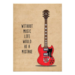 Music Art Without Music Life Would Be A Mistake Photo Print