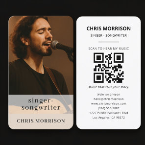 Music Artist QR Code  Business Card