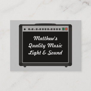 Music Audio Sound Technician Amplifier Custom Business Card