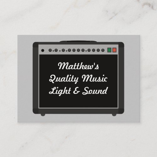 Music Audio Sound Technician Amplifier Custom Business Card