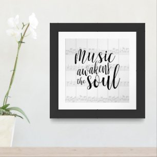 Music Awakens the Soul Framed or Unframed Framed Art