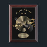 Music Award - Black and Gold<br><div class="desc">🥇AN ORIGINAL COPYRIGHT ART DESIGN by Donna Siegrist ONLY AVAILABLE ON ZAZZLE! Music Award in black and gold. 📌If you need further customization, please click the "Click to Customize further" or "Customize or Edit Design "button and use our design tool to resize, rotate, change text color, add text and so...</div>