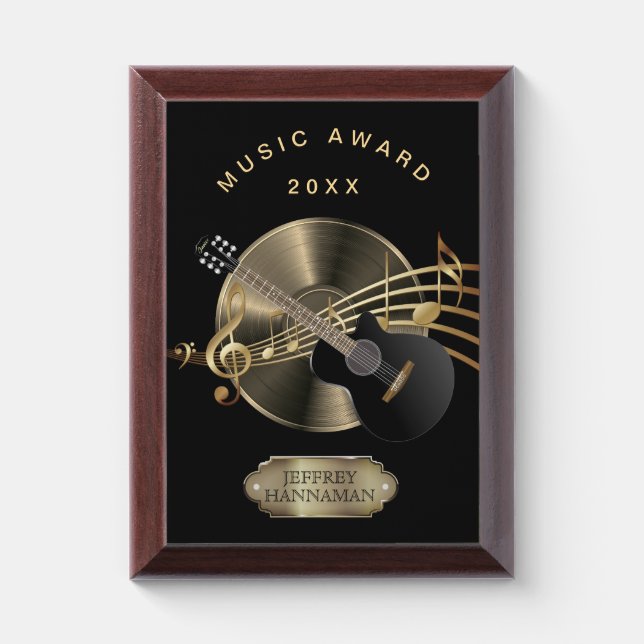Music Award - Black and Gold (Vertical)