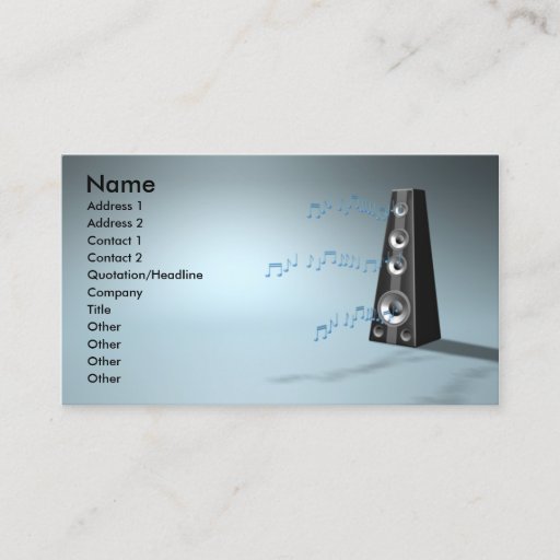 Customizable music_b business card template