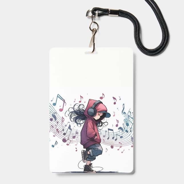 music badge (Front with Lanyard)