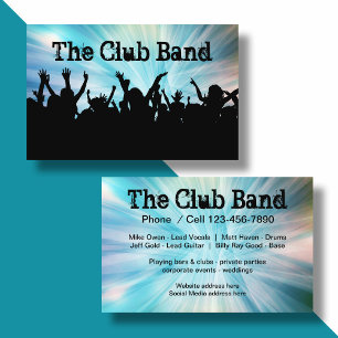 Music Band Cool Crowd Design Business Card