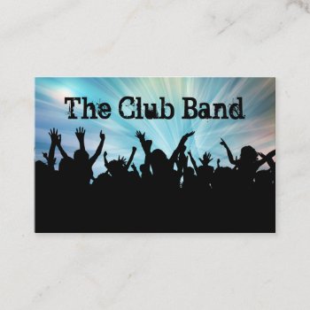 Music Band Cool Crowd Design Business Card by Luckyturtle at Zazzle