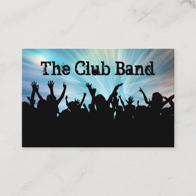 Music Band Cool Crowd Design Business Card (Front)