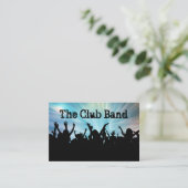 Music Band Cool Crowd Design Business Card (Standing Front)