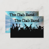 Music Band Cool Crowd Design Business Card (Front/Back)