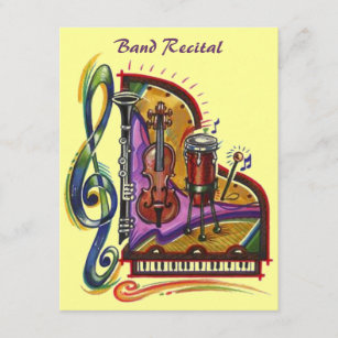 Music Band Instruments Recital Or Party INVITATION