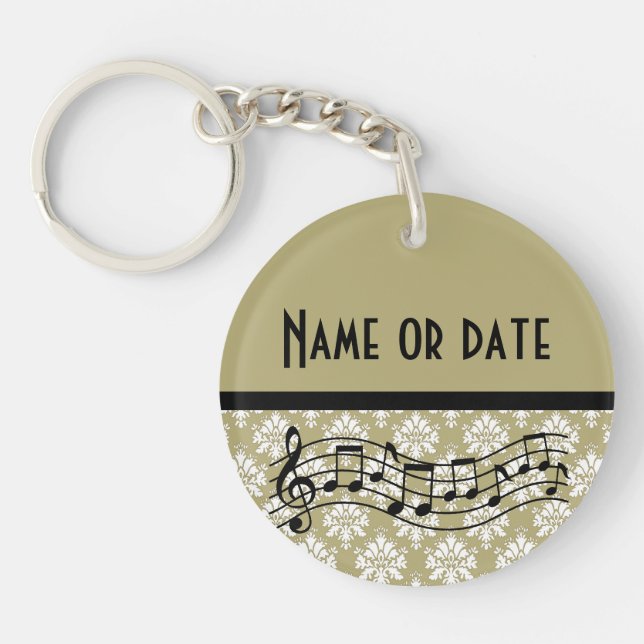 Music Band or Choir Personalized Gift Keychain (Front)