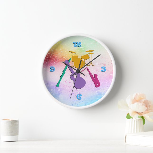 Music Band Retro Design Clock (Home)