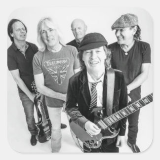 Music band square sticker