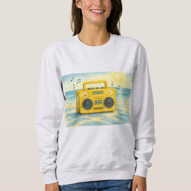 Music Band Sweatshirt with Flowers (Front)