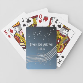Music Bar Mitzvah Playing Cards by InBeTeen at Zazzle