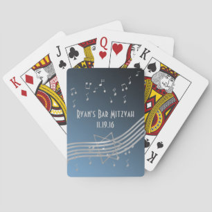 Music Bar Mitzvah Poker Cards