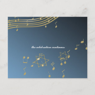 Music Bar Mitzvah/ Reception Card