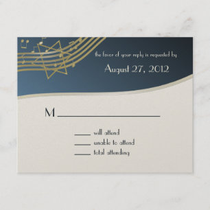 Music Bar Mitzvah Response Card