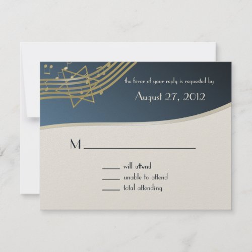 Music Bar Mitzvah Response Card Custom Invites