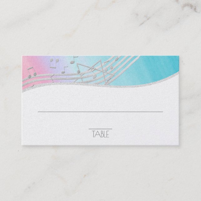 Music Bar Mitzvah Seating Card (Front)