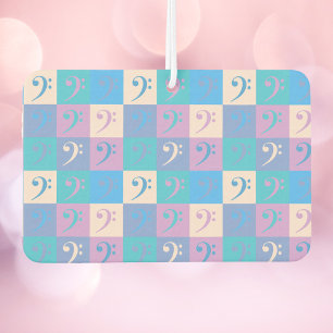 Music Bass Clef Pattern Pastel Air Freshener