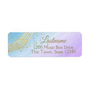 Music Bat Mitzvah Address Label