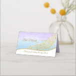 Music Bat Mitzvah Blue and Gold Seating Card<br><div class="desc">Music theme bat mitzvah seating tent card in blue,  purple and gold to compliment our invitations.</div>