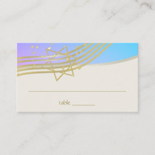 Music Bat Mitzvah Seating Card